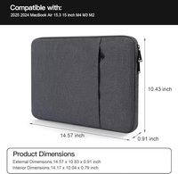 Housse pour ordinateur portable ProElife de 15 pouces pour MacBook 2026-2023 M4 M3 M2, accessoire de voyage, étui de transport pour MacBook