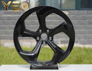 Rines de Aleación Forjados de 20 Pulgadas, 5 Radios, Optimizados para Vehículos Eléctricos, Color Negro Brillante Mecanizado, para <span class=keywords><strong>BMW</strong></span> <span class=keywords><strong>I4</strong></span> IX - Product Image 1