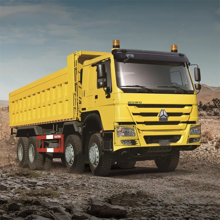 HOWO 8x4 Truck Dump truck baru 2024 yellow sand tipper Truck dengan harga murah