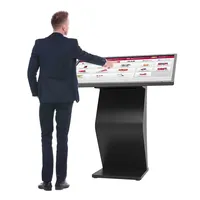 Kiosque tactile de signalisation numérique à panneau LCD interactif de 43 "de haute qualité au sol