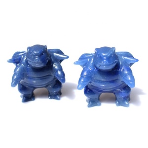 รูปแกะสลักสัตว์ประหลาดการ์ตูนจากคริสตัลอะเวนทูรีนสีน้ำเงินธรรมชาติแกะสลักด้วยมือ บลาสทอยซ์ - Product Image 2