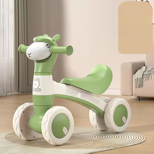 Istaride Vélo d'équilibre anti-chute pour bébé, sans pédales, à quatre roues, trotteur silencieux, jouet porteur pour tout-petits - Product Image 6