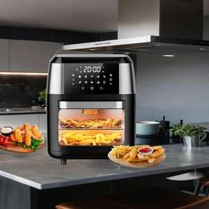 <span class=keywords><strong>Friteuse</strong></span> à air de grande capacité 12L en acier inoxydable avec Wi-Fi, circulation d'air chaud, arrêt automatique <span class=keywords><strong>pour</strong></span> <span class=keywords><strong>6</strong></span> <span class=keywords><strong>personnes</strong></span> et plus - Product Image 3