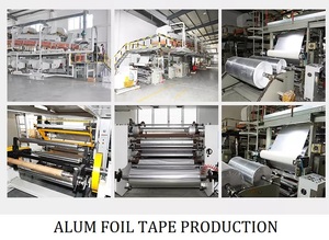 耐熱性自己粘着アルミ箔テープ、防水アルミ箔テープはPE/PET/PPフィルムを使用しています - Product Image 4