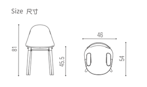ビーチウッドレッグダイニングチェアPP素材屋内レストランとホームオフィス家具バーと生息地オフィス用 - Product Image 5