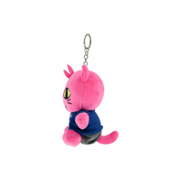 Adorable Porte-clés Peluche Chaton Moelleux avec Vêtements Amovibles, Jouet en Peluche Chat, Breloques Anime Personnalisées