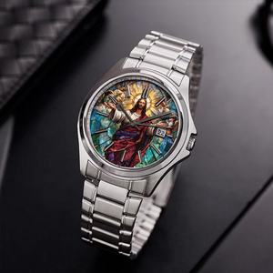 Reloj de Cuarzo Personalizado de Alta Gama con Esfera con Imagen de Jesús, Cristal de Zafiro, Reloj de Buceo Automático Resistente al Agua, Esfera Única con Imagen de Jesús - Product Image 2