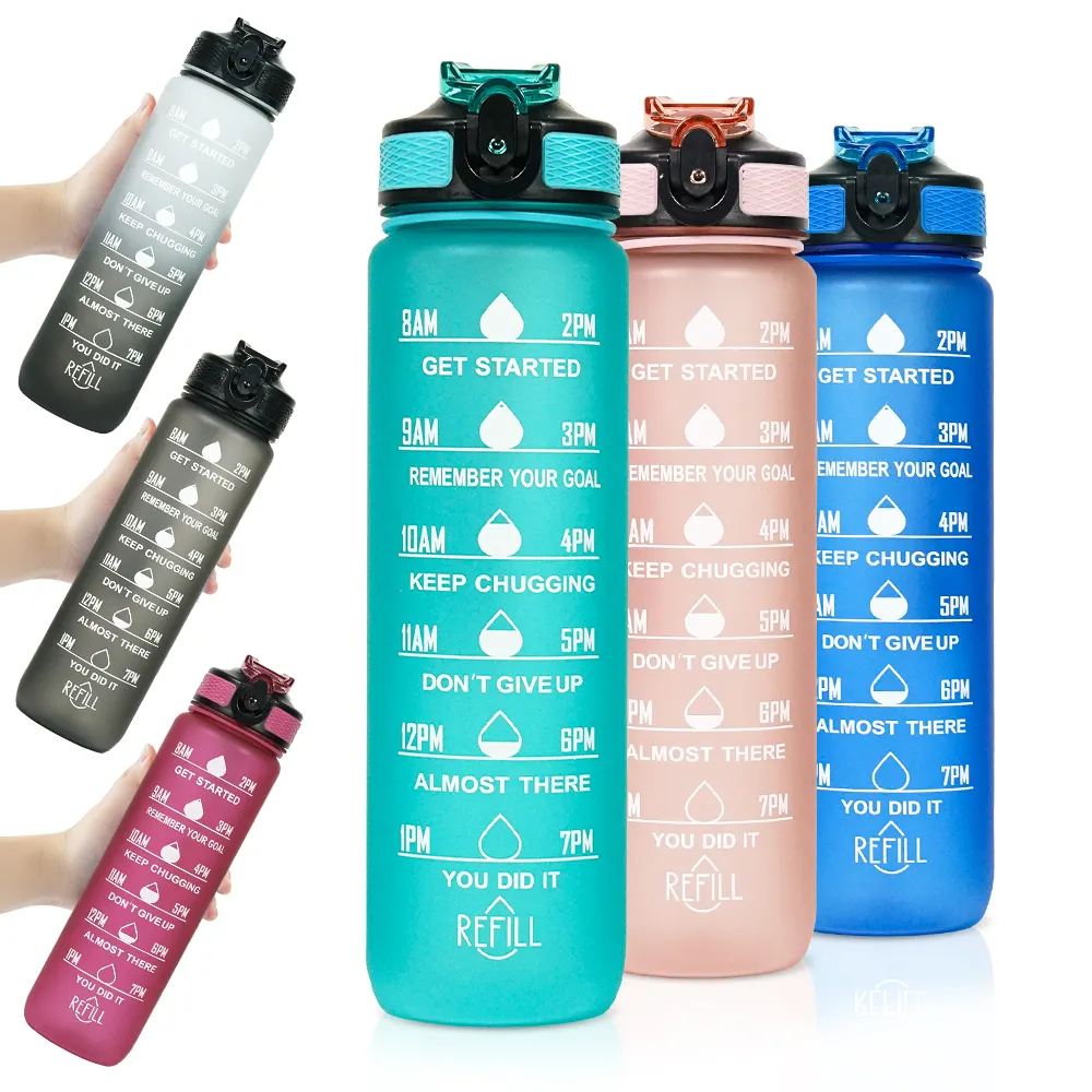 Sublimatie Gym Fitness Herbruikbaar 16 Oz Gepersonaliseerde School Drinkreishoes Fles Water Plastic Met Logo