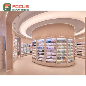 Expositor Moderno de Madera y Cristal para Cabello Humano, Estante de Exhibición de Múltiples Niveles para Tiendas - Product Image 5