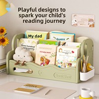 Étagère à livres en plastique pour enfants, organisateur de bureau pour enfants, étagère de présentation frontale, pour chambre d'enfant, salle de classe, en PP, OEM, vente en gros, CE