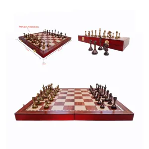 高级豪华木制象棋游戏木制玩具木制工艺品木制象棋金属片
