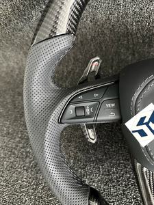 Volant de course en fibre de carbone compatible avec Audi A3 2018 2019 A4 A5 A6 A7 A8 S3 S5 S6 S7 RS3 RS4 RS5 RS6 RS7 TT TTRS B9 - Product Image 2