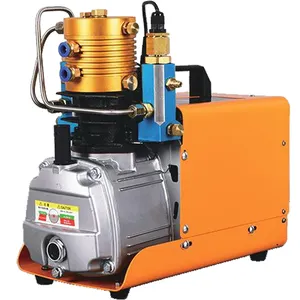 Portable 1.8kw 220V 50Hz 30mpa 4500psi 300bar PCP Compresor de aire de buceo Bomba de motor de pistón sin aceite