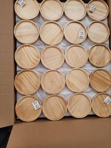 Khay đựng đồ ăn sáng bằng tre và gỗ tròn hiện đại, giá xuất xưởng, số lượng đặt hàng tối thiểu 100 cái, dành cho các dịp tiệc tùng - Product Image 6