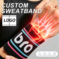 Bandeau de basket-ball sportif en coton personnalisé bracelet orthèse de poignet de sport logo personnalisé accessoires de fitness bandeau de sueur