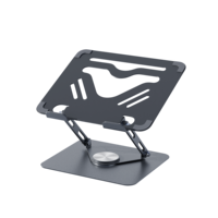 Support pour ordinateur portable Support en acier au carbone pour augmenter le refroidissement Cadre Jeu Cette étagère en métal peut être tournée à 360 degrés Cadre de levage