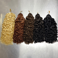 # Extensions de cheveux Remy bouclés birmans brun chocolat pré-séparées 30A Miracle Knots, couleur invisible, pour tresses au crochet, qualité supérieure
