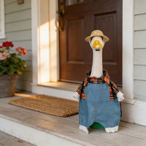 Outfits 23"Plastic Porch Cement Goose for Indoor Outdoor Garden Yard Lawn Patio Art Decor - Product Image 3