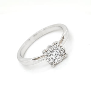 卸売ジェムストーンクリアジルコン925シルバー1カラットダイヤモンドリング - Product Image 1