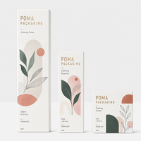 Service OEM/ODM, boîte en papier cosmétique, imprimé floral, emballage de sérum pour soins de la peau, emballage de rouge à lèvres, boîte cadeau en papier pliable