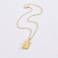 Collier Bohème en Acier Inoxydable 2024 pour Bibliothécaire, Vintage, Délicat, avec Médaillon Imitation Livre, Cachette Secrète pour Photo, Thème Bouddhisme, pour Fête