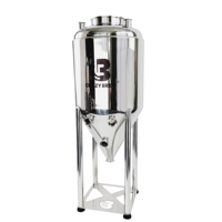 Fermenteur conique Crazy Brew 75L en acier inoxydable 304, cuve de fermentation de bière pour brasserie artisanale avec manomètre
