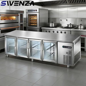 SWENZA Banco <span class=keywords><strong>Frigorifero</strong></span> Elettrico Commerciale Personalizzato in <span class=keywords><strong>Acciaio</strong></span> Inox, Congelatore da Banco, Refrigeratore Sottobanco - Product Image 1