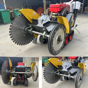 Nouvelle construction de routes à pied hydraulique derrière les chenilles scie à ciment diesel coupe-route découpeuse de béton avec télécommande - Product Image 6