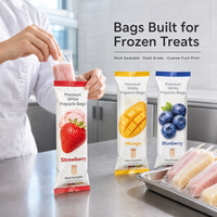 Sacs d'emballage pour crème glacée imprimés sur mesure, résistants à l'humidité et aux perforations, pour les usines de fabrication de glaces.