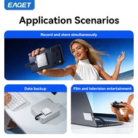 EAGET M2200 Disque SSD externe portable 1 To 4 To Type-C, disque dur magnétique pour téléphone portable, ordinateur portable, cadeau d'entreprise, SSD portable