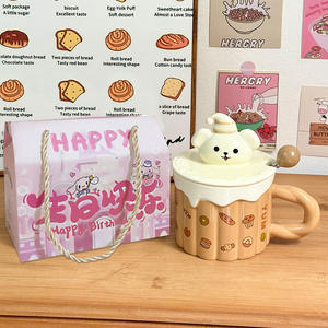 Tasse en céramique Dragon Nest 301-400ml avec couvercle, cadeau créatif pour les cadeaux d'anniversaire, réutilisable - Product Image 1