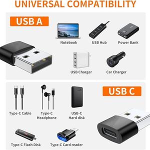 Горячая новинка <span class=keywords><strong>2026</strong></span>: Электронный USB 2.0 A-конвертер (переходник) с разъемом Type-C OTG в корпусе из алюминия для телефонов, оптом - Product Image 2