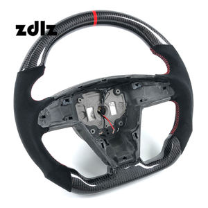 Volant en fibre de carbone pour <span class=keywords><strong>Tesla</strong></span> <span class=keywords><strong>Model</strong></span> S 2021 <span class=keywords><strong>2022</strong></span> Yoke <span class=keywords><strong>Plaid</strong></span> en cuir, volant de voiture <span class=keywords><strong>Model</strong></span> S, possibilité de personnalisation - Product Image 3