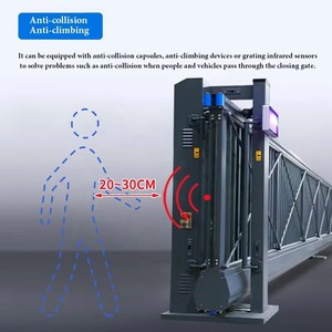 Shengshichanglong Wrought Iron Automatic <b>Swing</b> Retractable Cantilever Driveway Gate for Houses and Warehouses - Product Image 3