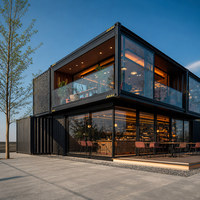 Hôtel mobile multi-unités en conteneurs à structure en acier préfabriquée pour complexe commercial