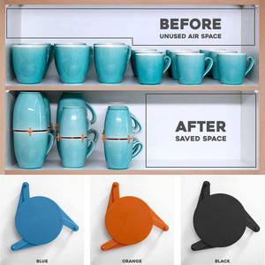 Coffee Mug Organizers Kitchen Cabinet Shelf Storage Cupboard and Pantry Expandable Stackable Gadget Stacker for Tea Cup