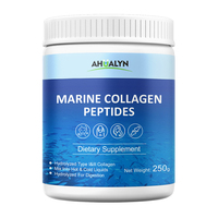 Collagène marin hydrolysé en poudre OEM 250g, soutient la santé de la peau, des cheveux, des ongles et des articulations.