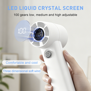 <b>Small</b> Rechargeable Electric Handheld Fan with LED Speed Display 6000mAh Battery Portable for Household Hotel Use Outdoor Car - Product Image 3