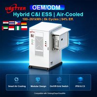 Système de stockage solaire hybride commercial UBETTER, 100 kW, 6000 cycles, LiFePO4, hors réseau/sur réseau, refroidissement par air