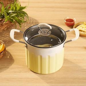 Olla para freidora con cesta para freír, calentador <span class=keywords><strong>de</strong></span> leche, cesta práctica para colador <span class=keywords><strong>de</strong></span> aceite para patatas fritas, anillos <span class=keywords><strong>de</strong></span> <span class=keywords><strong>cebolla</strong></span>, <span class=keywords><strong>restaurante</strong></span>, hogar - Product Image 4