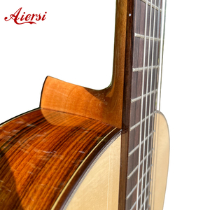 Aiersi, fábrica de China, tapa de abeto sólido hecha a mano de alta calidad con <span class=keywords><strong>guitarra</strong></span> clásica trasera <span class=keywords><strong>y</strong></span> lateral Santos - Product Image 3