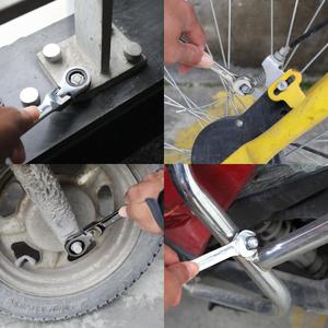 Jeu de clés à cliquet Xi Meng 17 pièces 8-24 mm en acier au chrome vanadium, finition chromée polie, outils multifonctions - Product Image 1