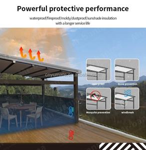 Techo De Puerta Exterior Grande Aluminio Pvc Piscina Pérgola Bioclimatica Manual Material Aluminio Metalica Retráctiles De Tela 3x3 - Product Image 3