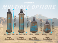 Gourde souple de course en TPU sans BPA, poche à eau de 150 ml, écologique, étanche, légère et pliable pour le sport