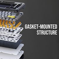 Teclado Mecánico AJAZZ AK820 75% con Interruptores Intercambiables en Caliente, RGB, para Juegos, con Perilla, Cableado, Bluetooth 2.4G para PC y Mac