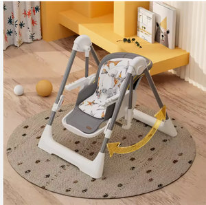 <span class=keywords><strong>Chaise</strong></span> <span class=keywords><strong>haute</strong></span> convertible pour bébé avec dossier réglable et fonction berçante, best-seller - Product Image 2