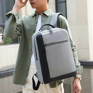 Business <b>Backpack</b> Men <b>Large</b> Capacity Laptop Bag Waterproof Travel School Bag Oxford Cloth Simple Design Gray <b>Black</b> Blue Burgundy - Product Image 3