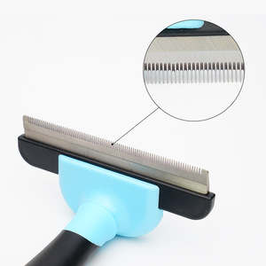 Peine para gatos de acero inoxidable al por mayor, autolimpieza, limpieza de mascotas, removedor de pelo para perros, cepillos de aseo para perros - Product Image 2