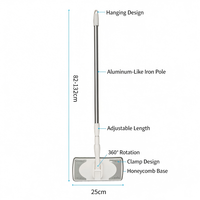 Vente en gros OEM ODM Balai à poussière électrostatique plat télescopique avec chiffon jetable et essorage manuel pour le nettoyage des sols