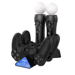 Ipega Pengisi Daya Pengontrol Joystick untuk PS4 PSMove Stasiun Dok Pengisian Ganda untuk Game Game Game untuk Aksesori PSVR Move PS4